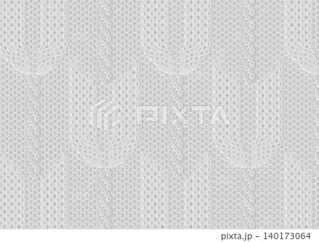 矢絣とアラン模様を組み合わせたニットの背景イラスト_グレー 矢絣とアラン模様を組み合わせたニットの背景イラスト_グレー 140173064