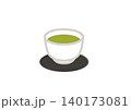 緑茶が入った湯呑 140173081
