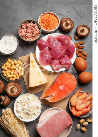 High protein foods selection, Protein sources 140173085