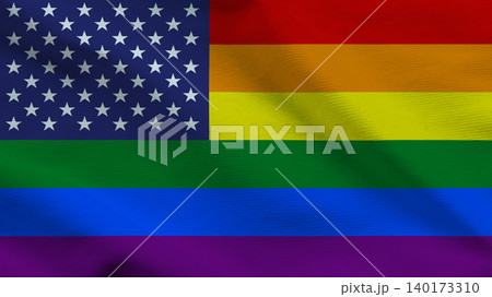 USA American LGBTQ Rainbow Pride Flag Texture USA American LGBTQ Rainbow Pride Flag Texture 140173310