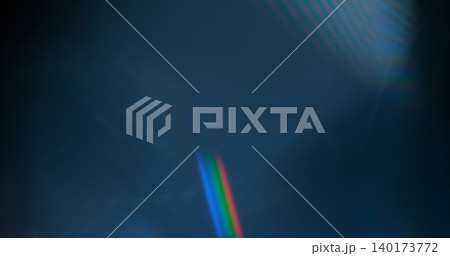Abstract cinematic lens flare with soft bokeh circles and subtle light reflections. Atmospheric optical effect background ideal for overlays, visual effects, film production and creative design. 140173772