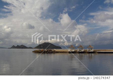 Seaside town of Turgutreis and spectacular sunsets Seaside town of Turgutreis and spectacular sunsets 140174347
