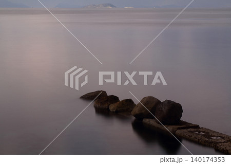 Seaside town of Turgutreis and spectacular sunsets 140174353