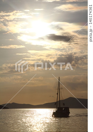 Seaside town of Turgutreis and spectacular sunsets Seaside town of Turgutreis and spectacular sunsets 140174361