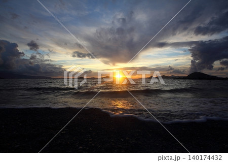Seaside town of Turgutreis and spectacular sunsets Seaside town of Turgutreis and spectacular sunsets 140174432