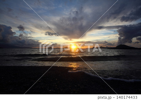Seaside town of Turgutreis and spectacular sunsets Seaside town of Turgutreis and spectacular sunsets 140174433