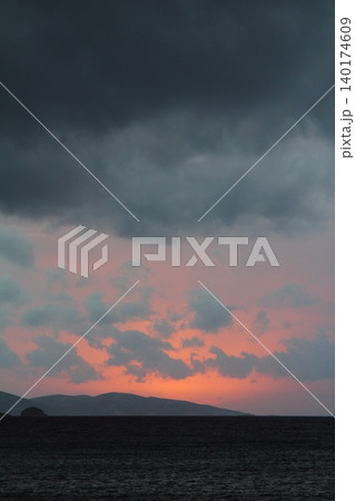 Seaside town of Turgutreis and spectacular sunsets Seaside town of Turgutreis and spectacular sunsets 140174609