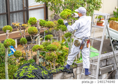 働く高齢者 地域社会に貢献 庭木の剪定サービス 腰袋 造園 職人 植木鋏 剪定鋏 蚊取り線香 働く高齢者 地域社会に貢献 庭木の剪定サービス 腰袋 造園 職人 植木鋏 剪定鋏 蚊取り線香 140174840