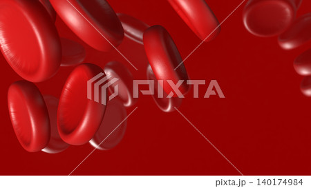 Red Blood Cells Flowing Through Artery 3d Render. 140174984