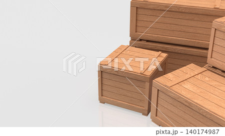 Wooden Cargo Crates For Warehouse Storage 3d render. Wooden Cargo Crates For Warehouse Storage 3d render. 140174987