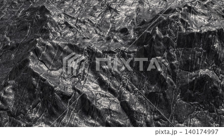 Rugged Black Stone Mountain Texture 3d render. Rugged Black Stone Mountain Texture 3d render. 140174997