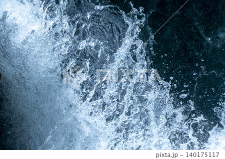 Abstract Water Splash with Flying Droplets. Abstract Water Splash with Flying Droplets. 140175117