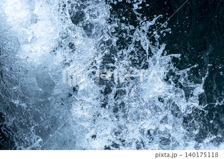 Abstract Water Splash with Flying Droplets. 140175118
