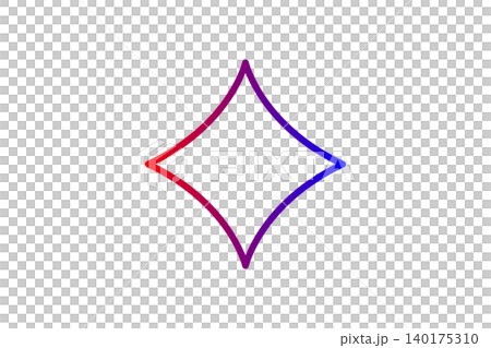 Minimal Gradient Diamond Star Outline Logo Colorful Geometric Shape 140175310