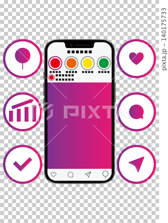 スマートフォンとインスタグラム スマートフォンとインスタグラム 140175733