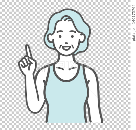 插圖展示了身穿運動服的老年女性,並解釋了關鍵姿勢。 插圖展示了身穿運動服的老年女性,並解釋了關鍵姿勢。 140175764