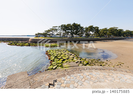 高砂向島に流れ込む満ち潮 高砂向島に流れ込む満ち潮 140175885