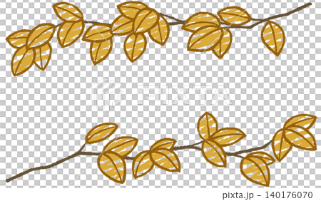 Simple, hand-drawn style frame of branches and leaves Simple, hand-drawn style frame of branches and leaves 140176070