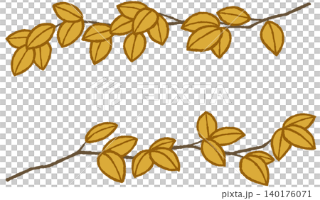 Simple, hand-drawn style frame of branches and leaves Simple, hand-drawn style frame of branches and leaves 140176071