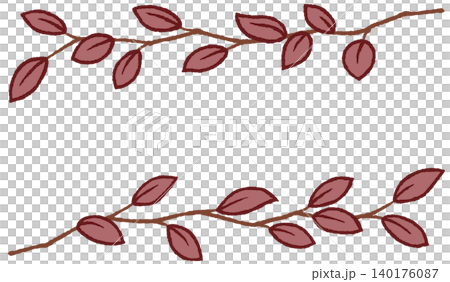 Simple, hand-drawn style frame of branches and leaves Simple, hand-drawn style frame of branches and leaves 140176087