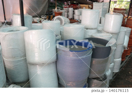 clay made tree pot on shop 140176115