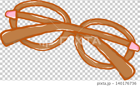 Retro Brown Eyeglasse Inky Hand Drawn Retro Brown Eyeglasse Inky Hand Drawn 140176736