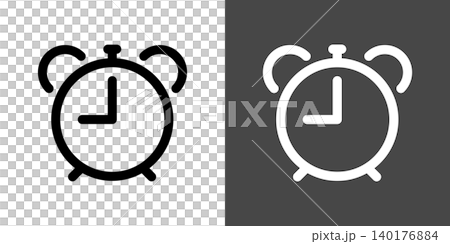簡單的鬧鐘圖示說明 簡單的鬧鐘圖示說明 140176884