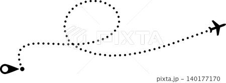 Airplane dotted line 140177170
