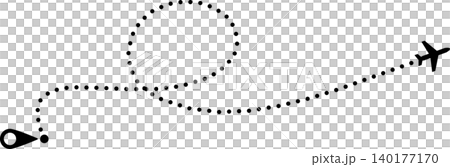 Airplane dotted line Airplane dotted line 140177170