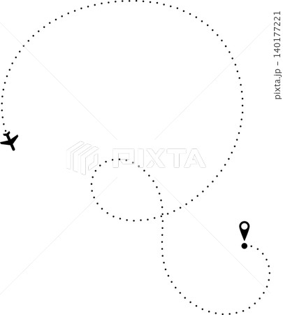 Airplane dotted line 140177221
