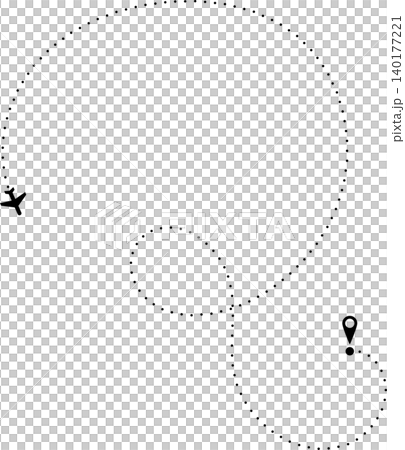 Airplane dotted line 140177221