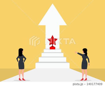 Vision of a Leader in Financial Growth. Business concept of goals Vision of a Leader in Financial Growth. Business concept of goals 140177409