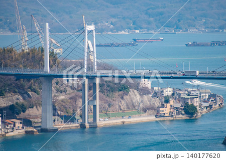 尾道からのしまなみ海道風景 140177620