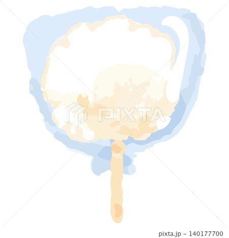 水彩画風 袋入り綿菓子(白)手書きイラスト素材 水彩画風 袋入り綿菓子(白)手書きイラスト素材 140177700