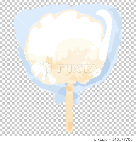 水彩画風 袋入り綿菓子(白)手書きイラスト素材 水彩画風 袋入り綿菓子(白)手書きイラスト素材 140177700