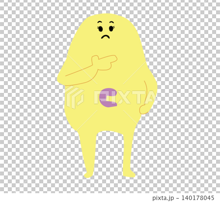 考えるビタミンCのキャラクター 主線なし 考えるビタミンCのキャラクター 主線なし 140178045
