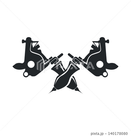attoo Machine Logo Icon for Studio and Body Art Modern Design 140178080