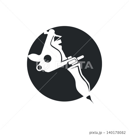 attoo Machine Logo Icon for Studio and Body Art Modern Design 140178082