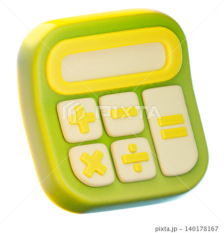 calculator 3d render icon, Back To School illustration calculator 3d render icon, Back To School illustration 140178167