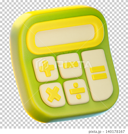 calculator 3d render icon, Back To School illustration calculator 3d render icon, Back To School illustration 140178167