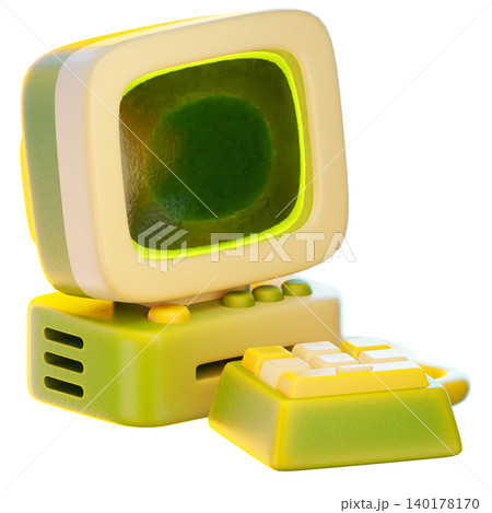 computer 3d render icon, Back To School illustration computer 3d render icon, Back To School illustration 140178170