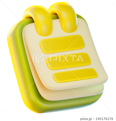 notebook 3d render icon, Back To School illustration 140178178