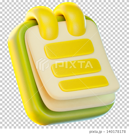 notebook 3d render icon, Back To School illustration notebook 3d render icon, Back To School illustration 140178178