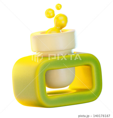test tube 3d render icon, Back To School illustration test tube 3d render icon, Back To School illustration 140178187