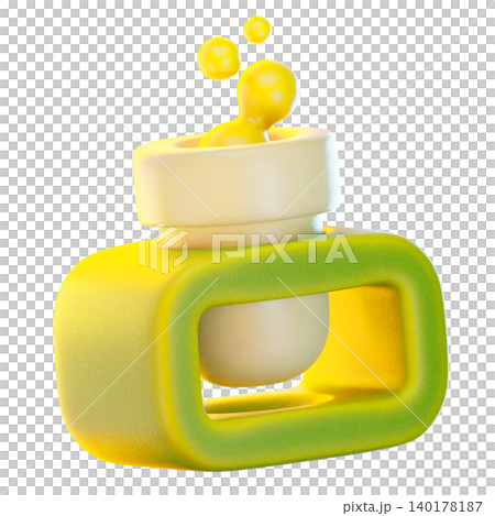 test tube 3d render icon, Back To School illustration test tube 3d render icon, Back To School illustration 140178187