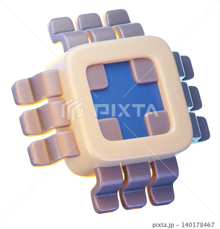 processor 3d render icon, Technology and Computer illustration processor 3d render icon, Technology and Computer illustration 140178467