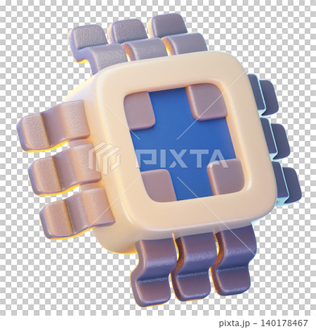 processor 3d render icon, Technology and Computer illustration processor 3d render icon, Technology and Computer illustration 140178467