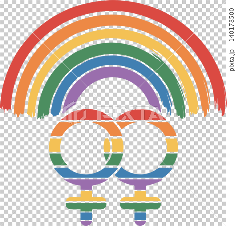 Rainbow Female Gender Symbol Illustration Rainbow Female Gender Symbol Illustration 140178500
