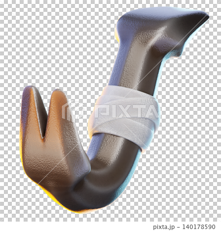 crowbar 3d render icon, construction illustration 140178590