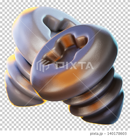 screw 3d render icon, construction illustration screw 3d render icon, construction illustration 140178603